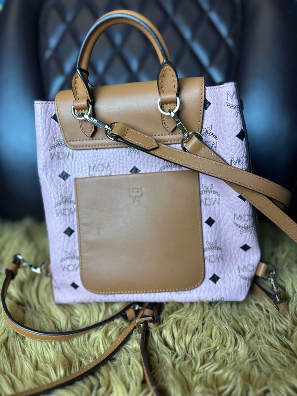 MCM Visetos Drawstring Backpack - Picture 2 of 9